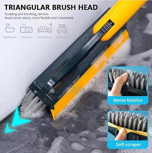 2-in-1 Floor Scrub Cleaning Brush Wiper