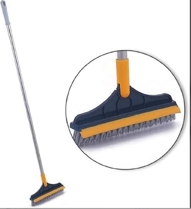 2-in-1 Floor Scrub Cleaning Brush Wiper