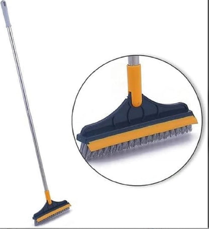 2-in-1 Floor Scrub Cleaning Brush Wiper