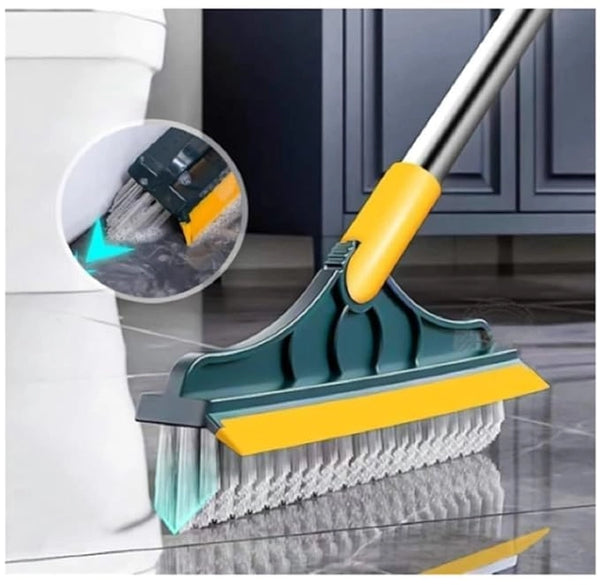 2-in-1 Floor Scrub Cleaning Brush Wiper