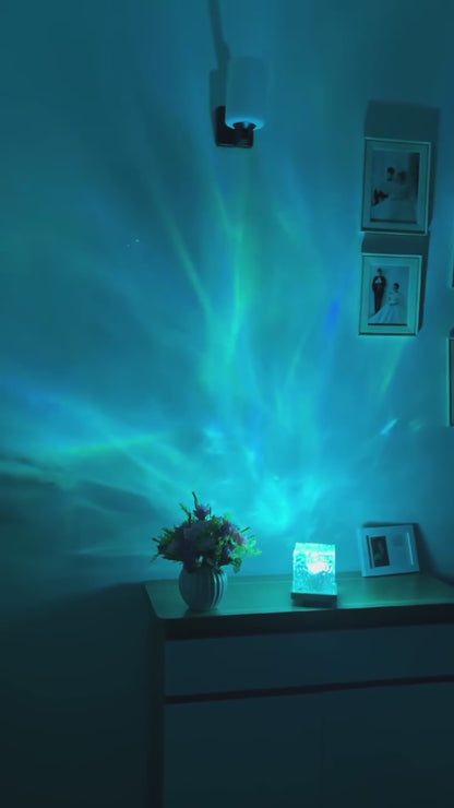 Dynamic Rotating Water Ripple Night Lamp With Remote