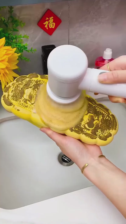 5 In 1 Electric Cleaning Spin Brush With Multiple Replaceable Heads